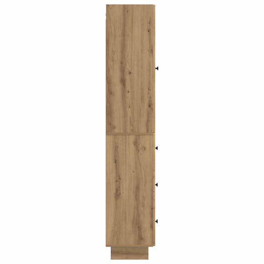 vidaXL Bathroom Column Cabinet Wall Hung M33xD34.5xH90cm Brown