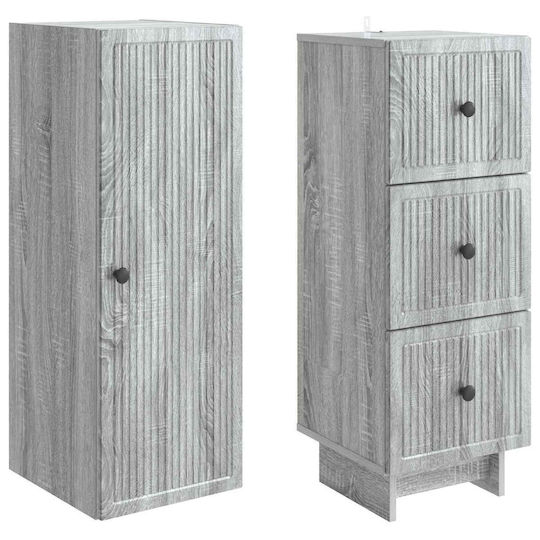 vidaXL Стенна Колона За Баня 33x34.5x90см Сива