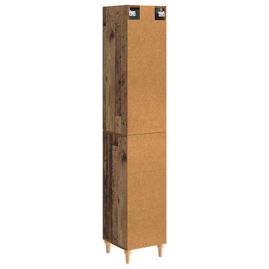 vidaXL Bathroom Column Cabinet Wall Hung M33xD34.5xH90cm Brown