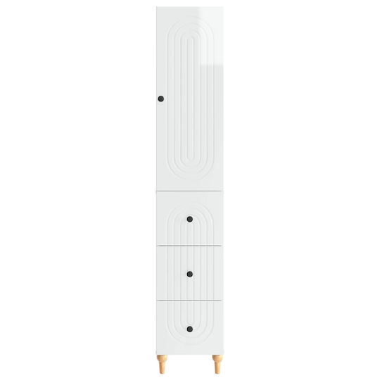 vidaXL Στήλη Μπάνιου Τοίχου Μ33xΒ34.5xΥ90cm Λευκή