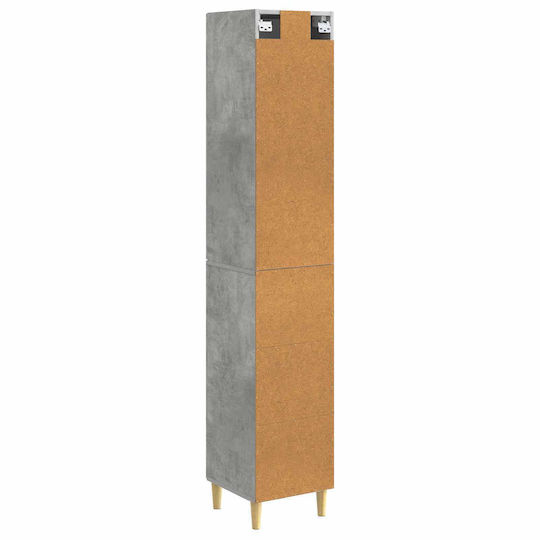 vidaXL Coloană de Baie de Perete M33xA34,5xÎ90cm Gri