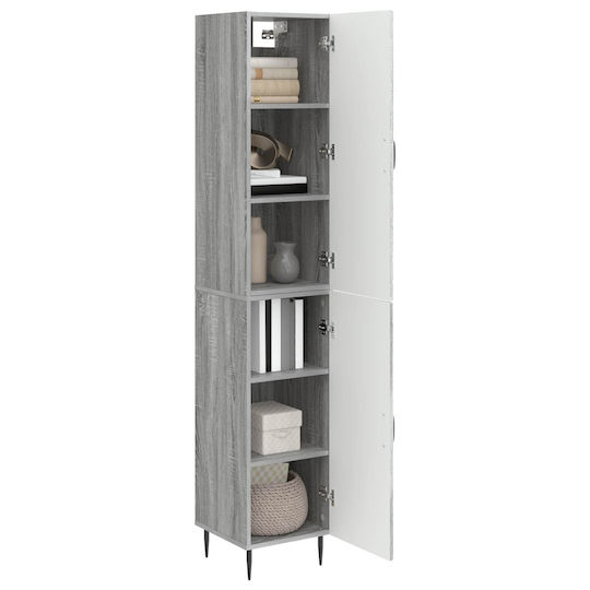 vidaXL Στήλη Μπάνιου Τοίχου Μ33xΒ34.5xΥ89.5cm Sonoma