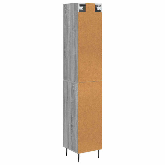 vidaXL Стила Баня За Стена M33xД34.5xВ90cm Сонома