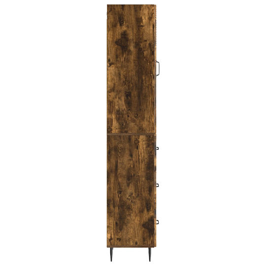 vidaXL Bathroom Column Cabinet Wall Hung M33xD34.5xH90cm Brown