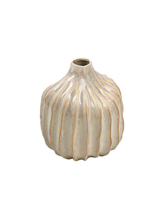 Ceramic Vase Fylliana Fl269 Cream-Gold Colour 20x22cm