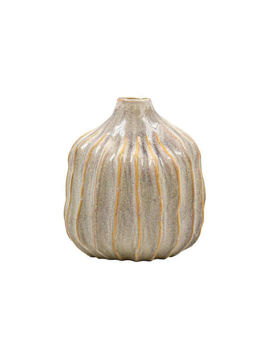 Ceramic Vase Fylliana Fl269 Cream-Gold Colour 20x22cm