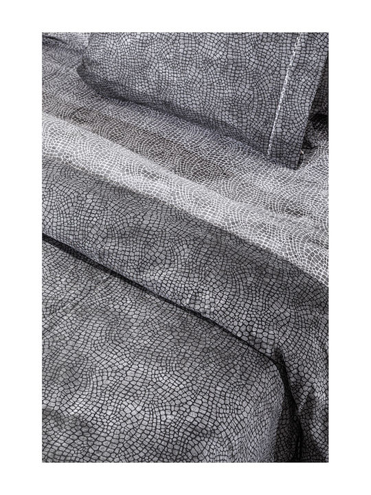 Guy Laroche Safari Super-Double Bed Sheets Set 225x245cm Anthracite 4pcs