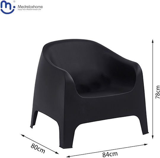 Kunststoff Sessel Schwarz