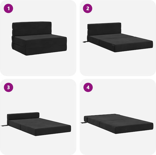 Vielseitiger Sitzsack & Pouf Herstellerfarbe Schwarz 70x72x60cm