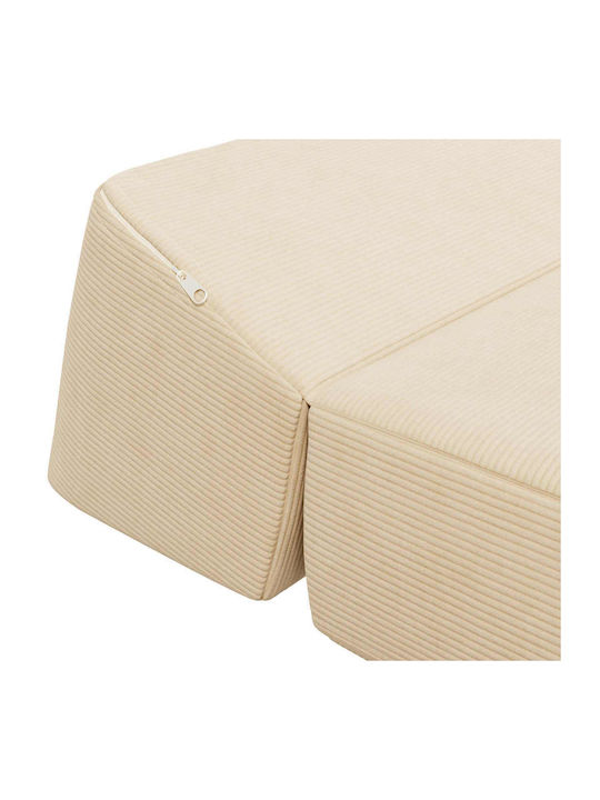 Multifunctional Bean Bag Sofa Cream 120x60x49cm