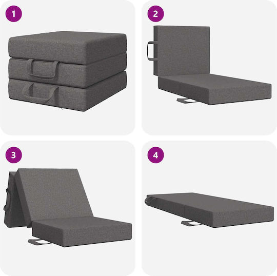 Multifunctional Bean Bag Sofa Light Gray 90x67x45cm