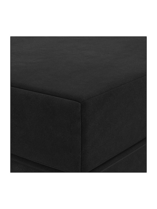 Πολυμορφικός Πουφ Καναπές Μαύρο 200x67x45cm