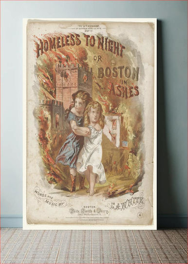 Illustrated Sheet Music Cover σε Καμβά