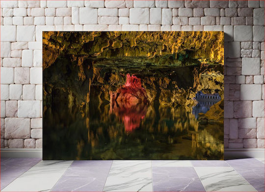 Illuminated Cave Reflection Φωτιζόμενη Αντανάκλαση Σπηλαίου 1