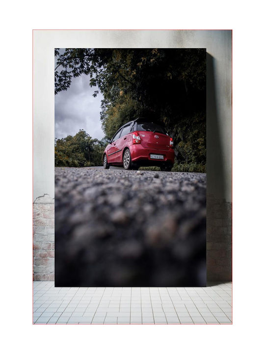 Panou Red Car Pe Un Drum Mașină Roșie Drum 60x90
