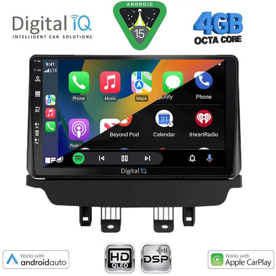 Digital IQ Car Audio System for Mazda 2 2014-2023 Bluetooth USB WiFi GPS Apple CarPlay Android Auto with 9" Touch Screen