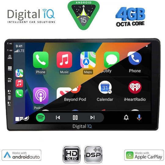 Digital IQ Car Audio System for Audi A4 2008-2015 Bluetooth USB WiFi GPS Apple CarPlay Android Auto with 10" Touch Screen