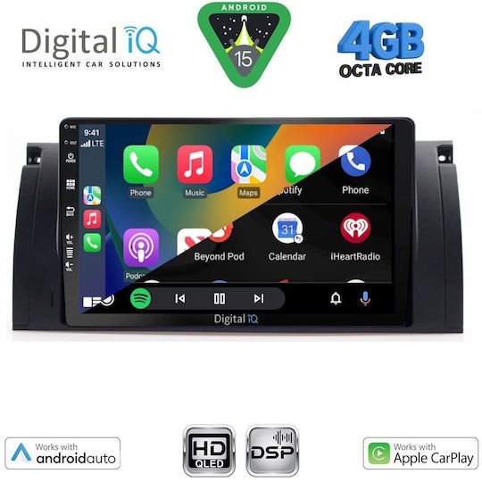 Digital IQ Car Audio System for BMW Series 5 (E39) / X5 (E53) 1997-2005 with Touch Screen 9"
