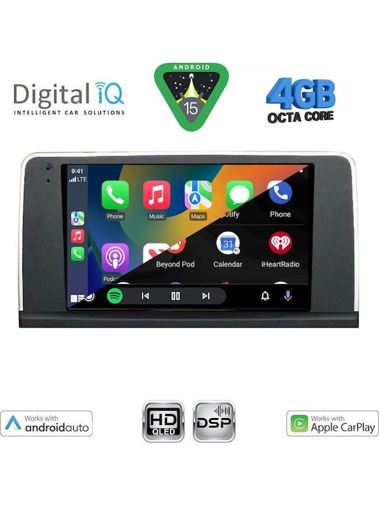Digital IQ Car Audio System for BMW X5 (E70) / X6 (E71) 2009-2013 Bluetooth USB WiFi GPS Apple CarPlay Android Auto with 9" Touch Screen