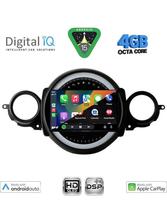 Digital IQ Auto-Audiosysteme für Mini Cooper / Clubman 2011-2013 Bluetooth USB Eingebautes Wi-Fi GPS Apple CarPlay Android Auto mit 9 Zoll Touchscreen