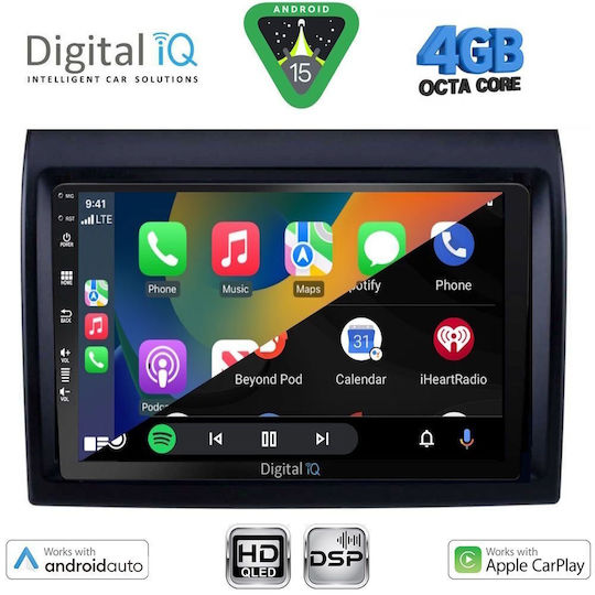 Digital IQ Car Audio System for Fiat Ducato 2006-2011 Bluetooth USB WiFi GPS Apple CarPlay Android Auto with 9" Touch Screen