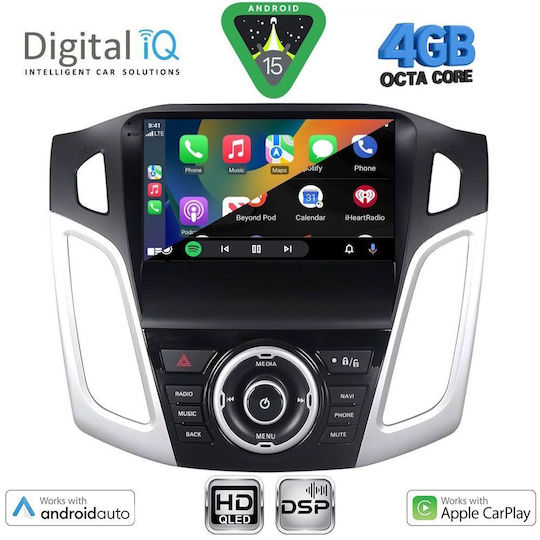 Digital IQ Ηχοσύστημα Αυτοκινήτου για Ford Focus 2011-2018 (Bluetooth/USB/WiFi/GPS/Apple-Carplay/Android-Auto) με Οθόνη Αφής 9"