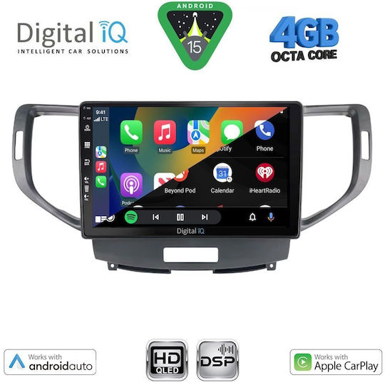 Digital IQ Ηχοσύστημα Αυτοκινήτου για Honda Accord 2008-2013 (Bluetooth/USB/WiFi/GPS/Apple-Carplay/Android-Auto) με Οθόνη Αφής 9"