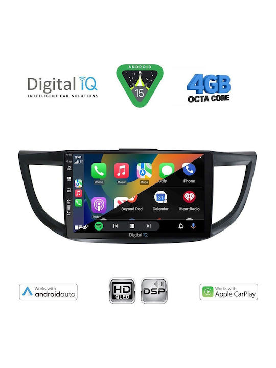 Digital IQ Car Audio System for Honda CR-V 2013-2017 Bluetooth USB WiFi GPS Apple CarPlay Android Auto with 10" Touch Screen