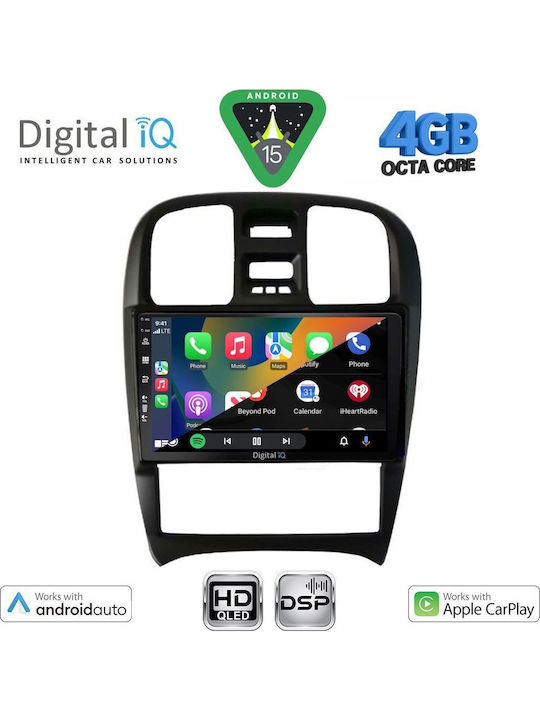 Digital IQ Car Audio System for Hyundai Sonata 2000-2006 Bluetooth USB WiFi GPS Apple CarPlay Android Auto with 9" Touch Screen