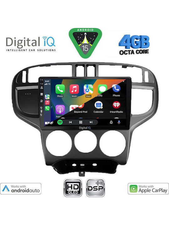 Digital IQ Car Audio System for Hyundai Matrix 2001-2010 Bluetooth USB WiFi GPS Apple CarPlay Android Auto with 9" Touch Screen