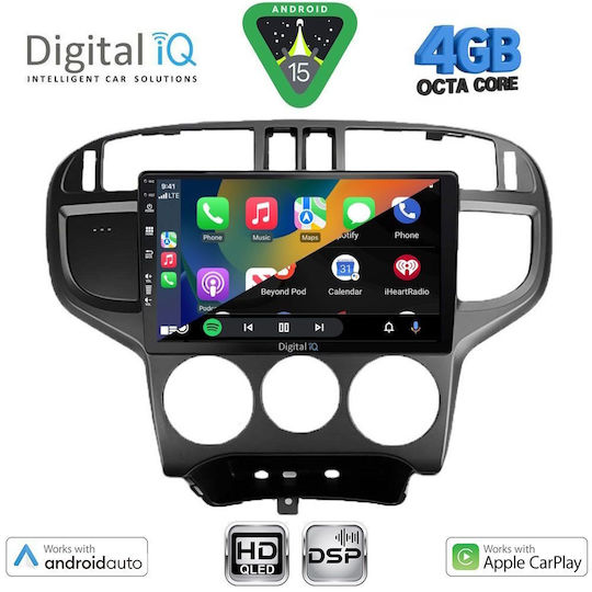 Digital IQ Car Audio System for Hyundai Matrix 2001-2010 Bluetooth USB WiFi GPS Apple CarPlay Android Auto with 9" Touch Screen