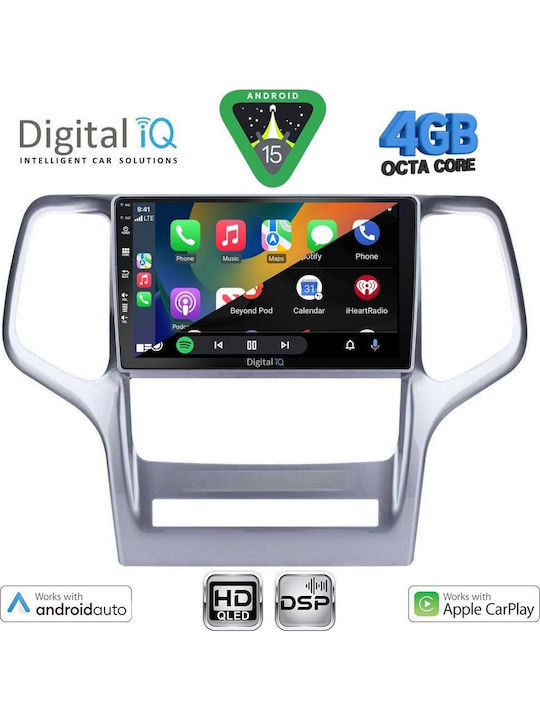 Digital IQ Car Audio System for Jeep Grand Cherokee 2011-2014 Bluetooth USB WiFi GPS Apple CarPlay Android Auto with 9" Touch Screen