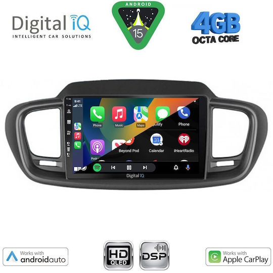 Digital IQ Car Audio System for Kia Sorento 2014-2020 Bluetooth USB WiFi GPS Apple CarPlay Android Auto with 10" Touch Screen