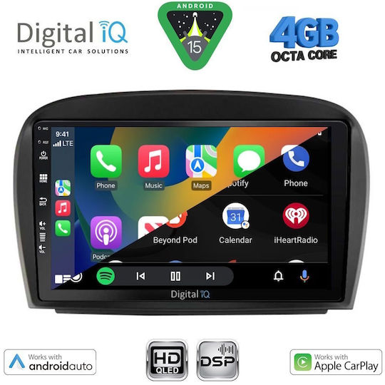 Digital IQ Ηχοσύστημα Αυτοκινήτου για Mercedes-Benz SL 2006-2012 (Bluetooth/USB/WiFi/GPS/Apple-Carplay/Android-Auto) με Οθόνη Αφής 9"