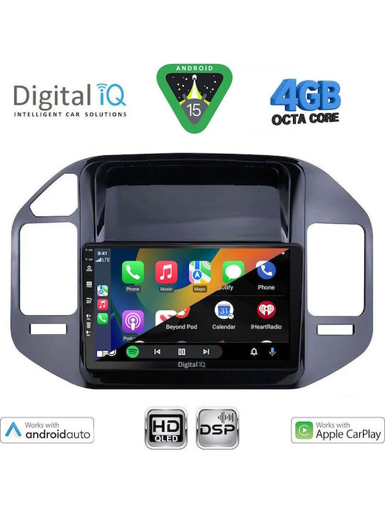Digital IQ Car Audio System for Mitsubishi Pajero 1999-2006 Bluetooth USB WiFi GPS Apple CarPlay Android Auto with 9" Touch Screen
