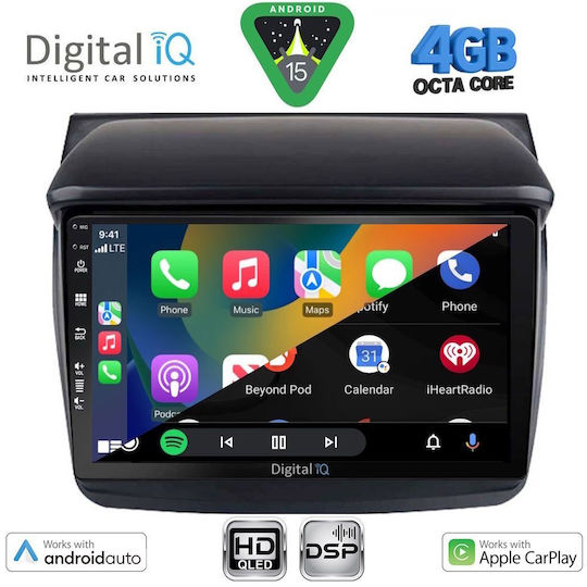 Digital IQ Ηχοσύστημα Αυτοκινήτου για Mitsubishi L200 2006-2015 (Bluetooth/USB/WiFi/GPS/Apple-Carplay/Android-Auto) με Οθόνη Αφής 9"