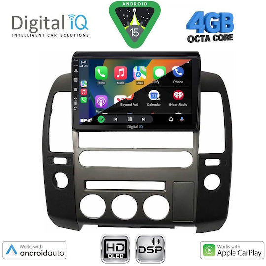 Digital IQ Car Audio System for Nissan Navara 2006-2011 Bluetooth USB WiFi GPS Apple CarPlay Android Auto with 9" Touch Screen