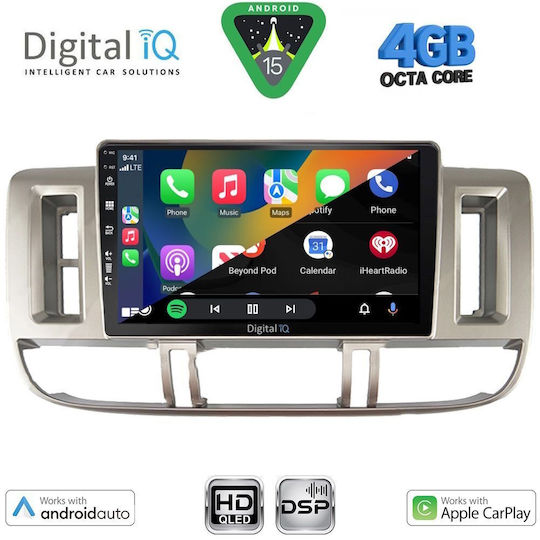 Digital IQ Ηχοσύστημα Αυτοκινήτου για Nissan X-Trail 2000-2004 (Bluetooth/USB/WiFi/GPS/Apple-Carplay/Android-Auto) με Οθόνη Αφής 9"