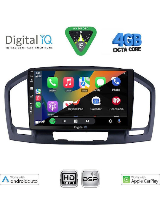 Digital IQ Ηχοσύστημα Αυτοκινήτου για Opel Insignia 2008-2013 (Bluetooth/USB/WiFi/GPS/Apple-Carplay/Android-Auto) με Οθόνη Αφής 9"