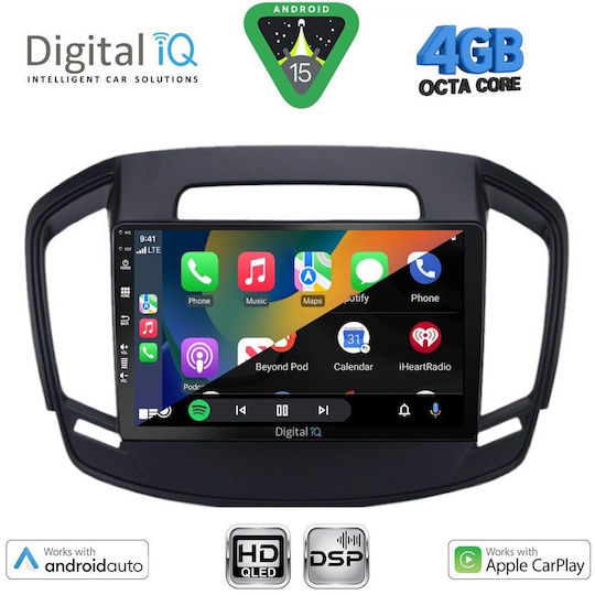 Digital IQ Car Audio System for Opel Insignia 2014-2017 Bluetooth USB WiFi GPS Apple CarPlay Android Auto with 9" Touch Screen