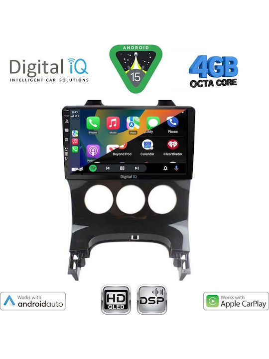 Digital IQ Car Audio System for Peugeot 3008 2008-2016 with A/C Bluetooth USB WiFi GPS Apple CarPlay Android Auto with 9" Touch Screen