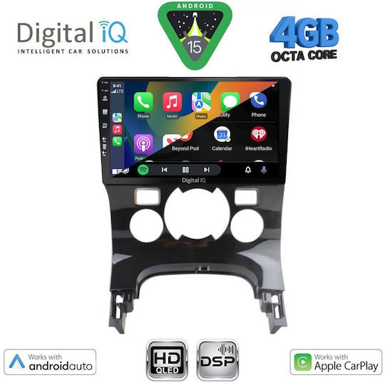 Digital IQ Ηχοσύστημα Αυτοκινήτου για Peugeot 3008 2008-2016 με Clima (Bluetooth/USB/WiFi/GPS/Apple-Carplay/Android-Auto) με Οθόνη Αφής 9"
