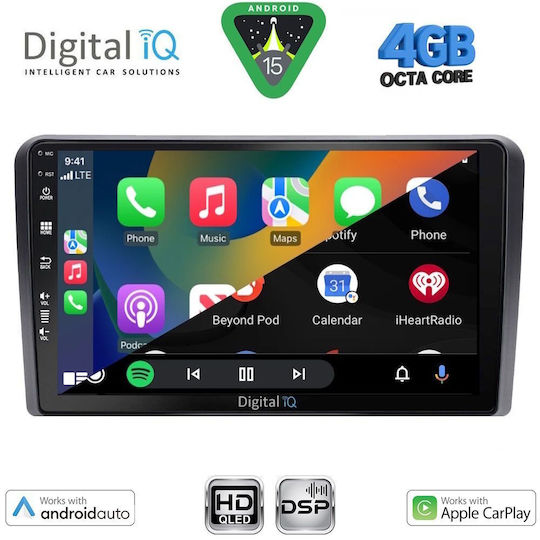 Digital IQ Ηχοσύστημα Αυτοκινήτου 2001-2005 (Bluetooth/USB/WiFi/GPS/Apple-Carplay/Android-Auto) με Οθόνη Αφής 9"