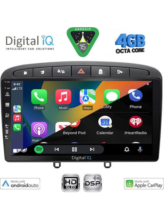Digital IQ Car Audio System for Peugeot 308 RCZ 2007-2012 with Touch Screen 9" Digital IQ BXF 16513BL CPAA