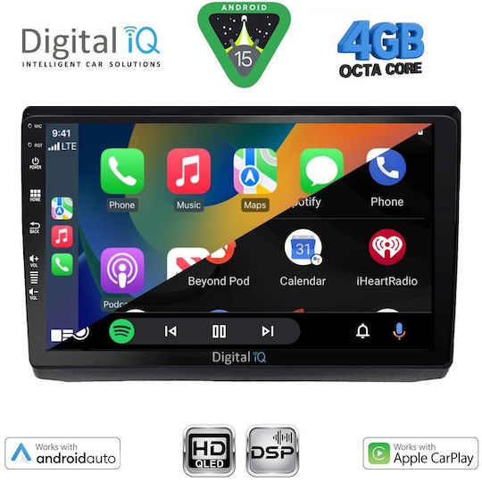 Digital IQ Car Audio System for Opel Vivaro Renault Trafic Nissan Primastar 2004-2015 (Bluetooth/USB/WiFi/GPS/Apple CarPlay/Android Auto) with 10" Touch Screen