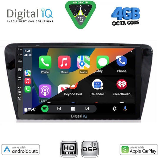 Digital IQ Ηχοσύστημα Αυτοκινήτου για Skoda Octavia 2013-2021 (Bluetooth/USB/WiFi/GPS/Apple-Carplay/Android-Auto) με Οθόνη Αφής 10"
