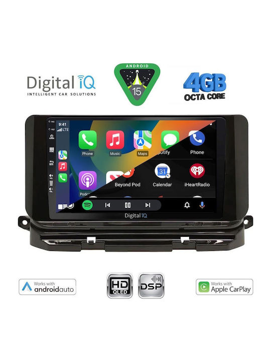 Digital IQ Auto-Audiosystem für Skoda Octavia 2021 Bluetooth USB Eingebautes Wi-Fi GPS Apple CarPlay Android Auto mit 10 Zoll Touchscreen