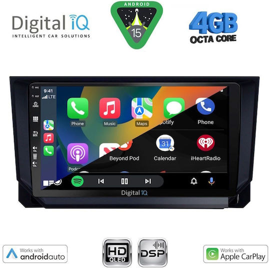 Digital IQ Car Audio System for Seat Arona / Ibiza 2018-2022 Bluetooth USB Wi-Fi GPS Apple CarPlay Android Auto with 9 Inch Touch Screen DIGITAL IQ BXF 16573 CPAA