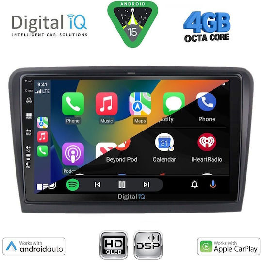 Digital IQ Ηχοσύστημα Αυτοκινήτου για Skoda Superb 2008-2015 (Bluetooth/USB/WiFi/GPS/Apple-Carplay/Android-Auto) με Οθόνη Αφής 10"
