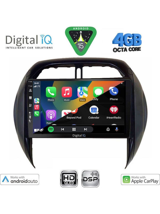 Digital IQ Car Audio System for Toyota RAV 4 2000-2006 with Clima Bluetooth USB WiFi GPS Apple CarPlay Android Auto with 9" Touch Screen